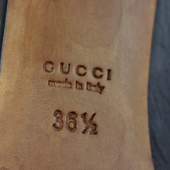 GUCCI: Brown, Leather & Silver Logo Horsebit Boots - Picture 12 of 12